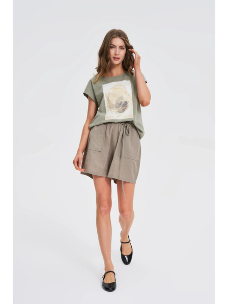 Moodo Pantaloni scurți largi măslinie Moodo