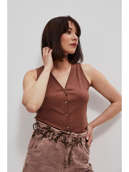 Moodo Top nervurat ciocolatiu Moodo