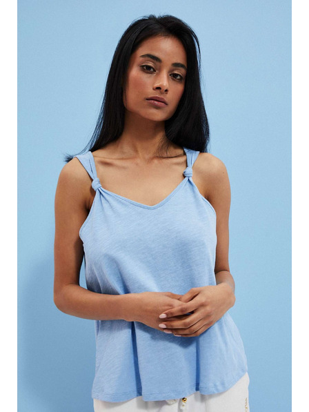 Moodo Top albastru neted Moodo