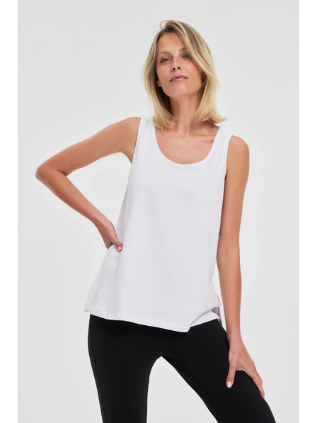 Moodo Top alb din bumbac Moodo