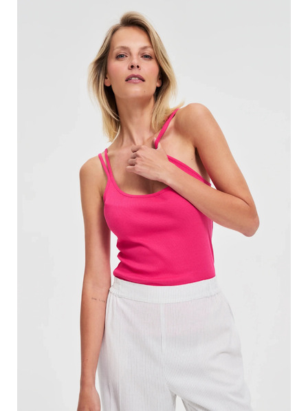 Moodo Top din bumbac fucsia Moodo