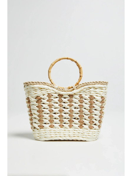 Moodo Geantă tip coș albă Moodo