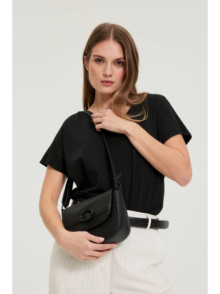 Moodo Geantă mică neagră de umăr Moodo
