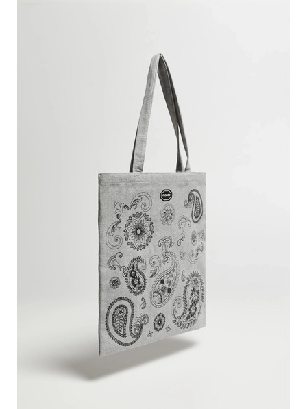 Moodo Geantă de cumpărături gri cu imprimeu Moodo