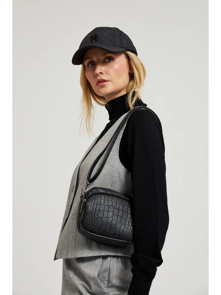 Moodo Geantă mică neagră din piele ecologică Moodo