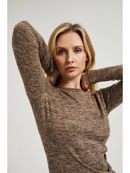 Moodo Rochie midi maro cu volănașe Moodo