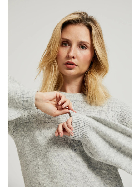 Moodo Rochie tricotată simplă gri Moodo