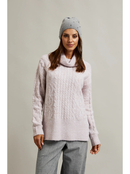 Moodo Șapcă cu nervuri și mărgele gri Moodo