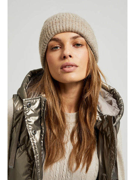 Moodo Șapcă cu fir metalic bej Moodo