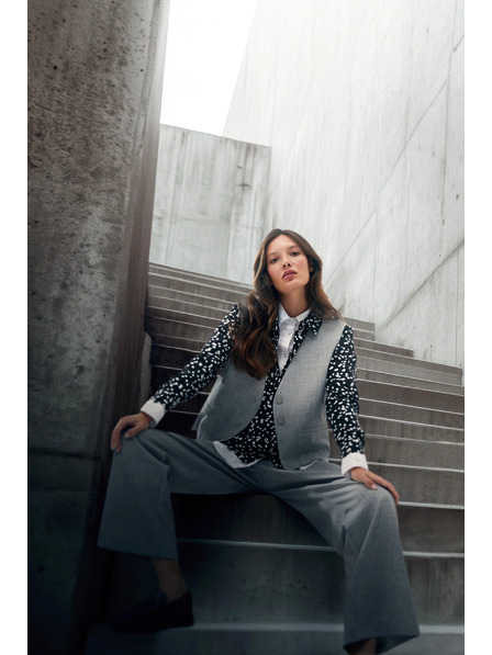 Moodo Vestă elegantă gri Moodo