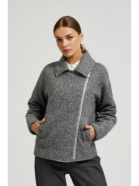 Moodo Jachetă cu fermoar gri Moodo