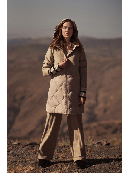 Moodo Jachetă cu glugă detașabilă bej Moodo