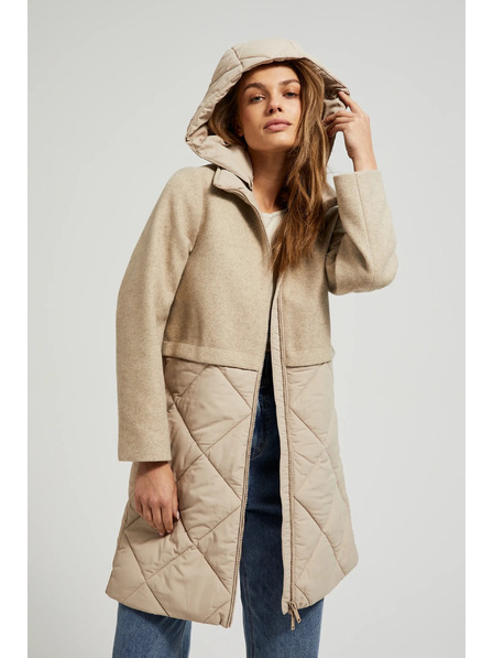 Moodo Jachetă cu glugă detașabilă bej Moodo