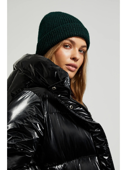 Moodo Jachetă lungă cu glugă neagră Moodo