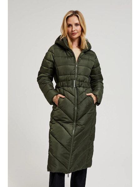 Moodo Jachetă matlasată cu curea, măsliniu Moodo