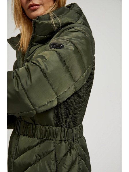 Moodo Jachetă matlasată cu curea, măsliniu Moodo