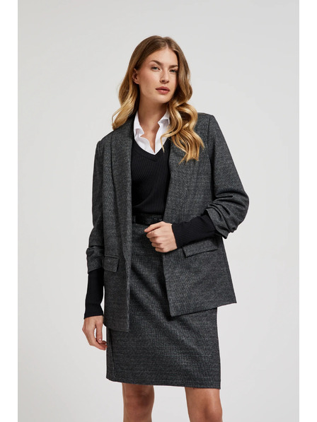 Moodo Sacou cu mânecă plisată gri Moodo