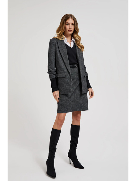 Moodo Sacou cu mânecă plisată gri Moodo