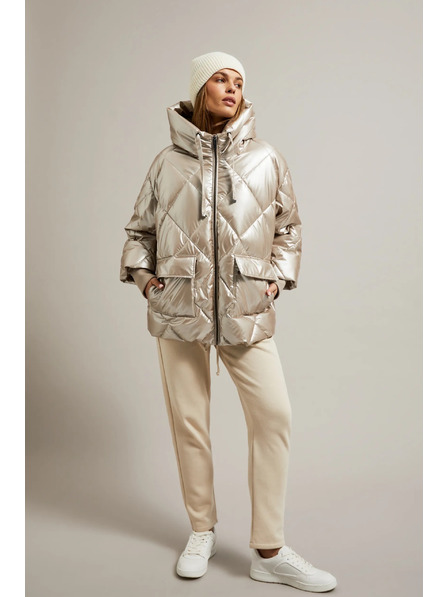 Moodo Jachetă matlasată cu buzunare mari, bej Moodo