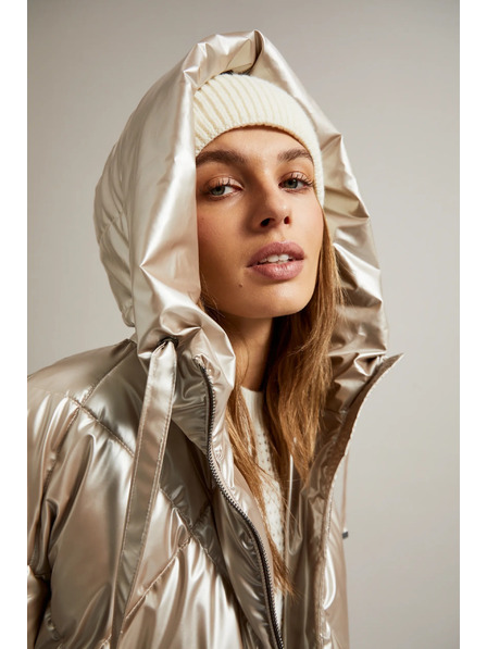 Moodo Jachetă matlasată cu buzunare mari, bej Moodo