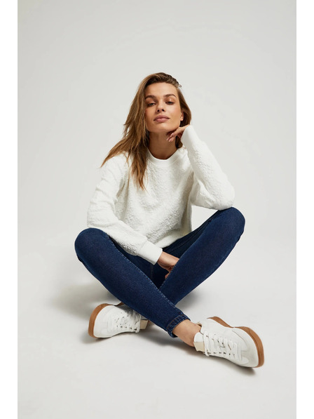 Moodo Blugi din bumbac albaștri slim Moodo