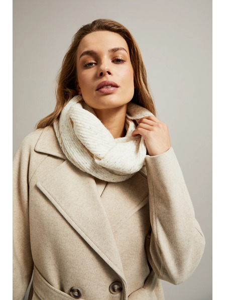 Moodo Eșarfă bej din material structurat Moodo