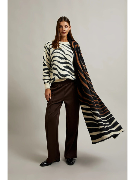 Moodo Șal maro cu model animal Moodo