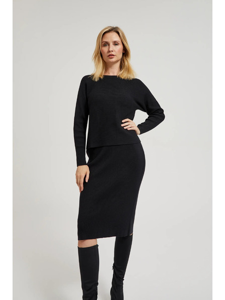 Moodo Fustă creion tricotată neagră Moodo