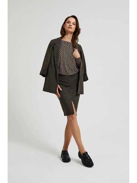 Moodo Fustă creion cu fir metalic neagră Moodo