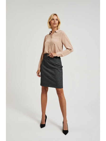 Moodo Fustă creion sub genunchi gri Moodo