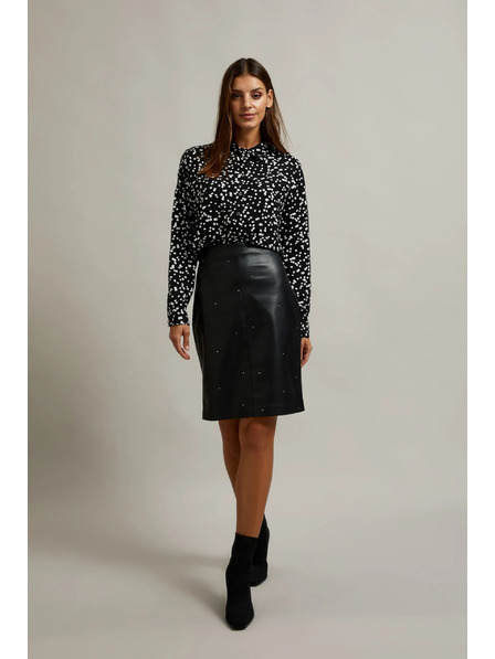 Moodo Fustă creion cerată neagră Moodo