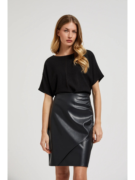 Moodo Fustă creion din piele ecologică neagră Moodo