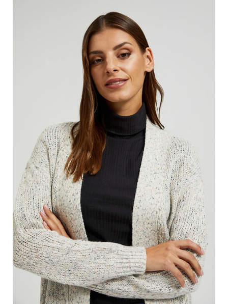Moodo Cardigan bej de lungime până la jumătatea coapsei Moodo