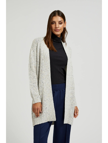 Moodo Cardigan bej de lungime până la jumătatea coapsei Moodo