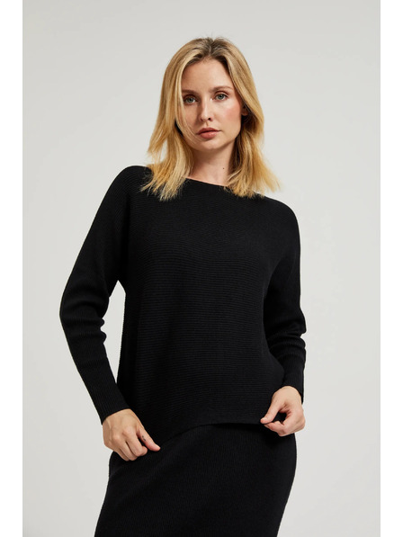 Moodo Pulover negru stil liliac Moodo