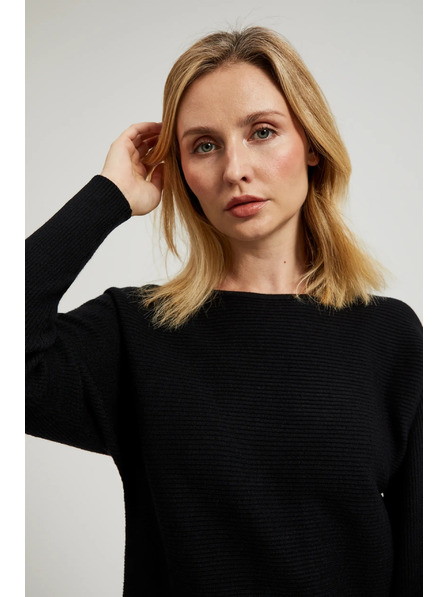 Moodo Pulover negru stil liliac Moodo