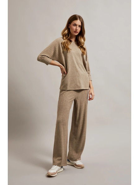 Moodo Pulover decorat cu fir metalic bej Moodo