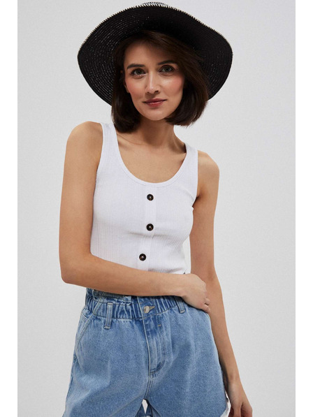 Moodo Pălărie de paie cu panglică decorativă Moodo