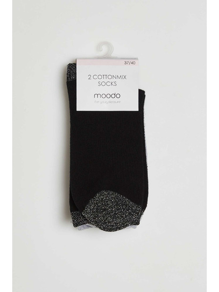 Moodo Set 2 perechi șosete cu fir metalic Moodo