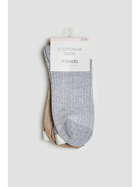 Moodo Set 2 perechi șosete în două culori Moodo
