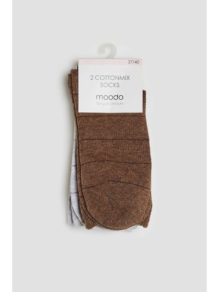 Moodo Set 2 perechi șosete cu dungi Moodo