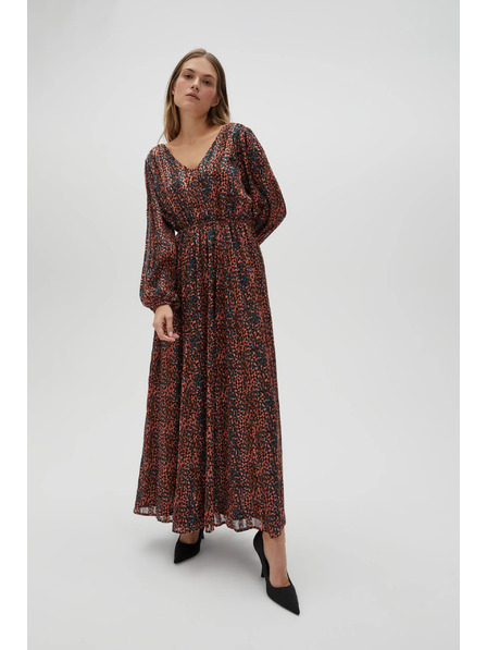 Moodo Rochie cu model pentru femei portocalie și maro Moodo