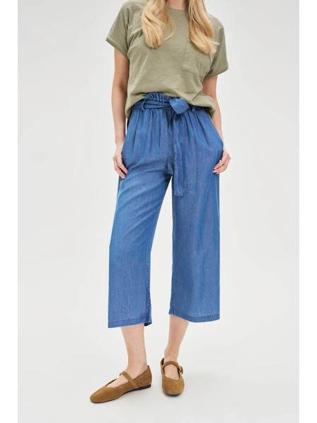 Moodo Pantaloni albaștri largi pentru femei Moodo