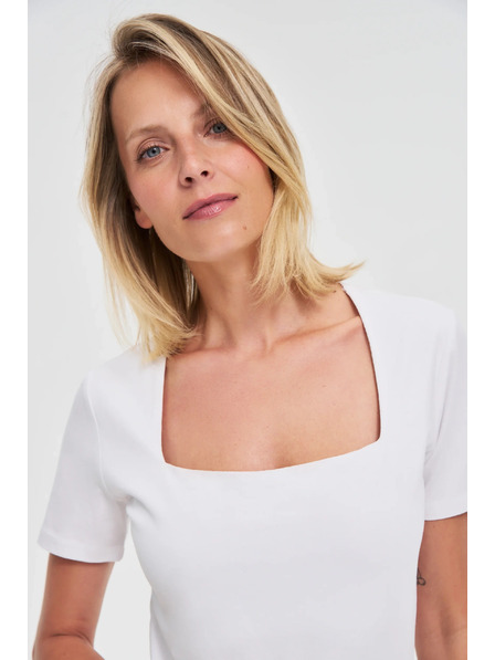 Moodo Tricou alb pentru femei Moodo