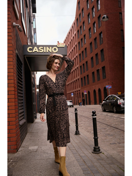 Moodo Rochie cu imprimeu maro Moodo