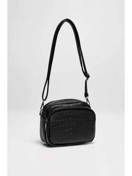 Moodo Geantă mică neagră din piele ecologică Moodo