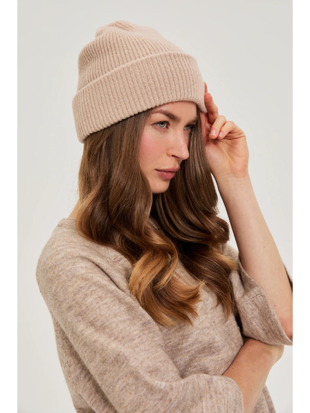 Moodo Șapcă cu fir metalic bej Moodo