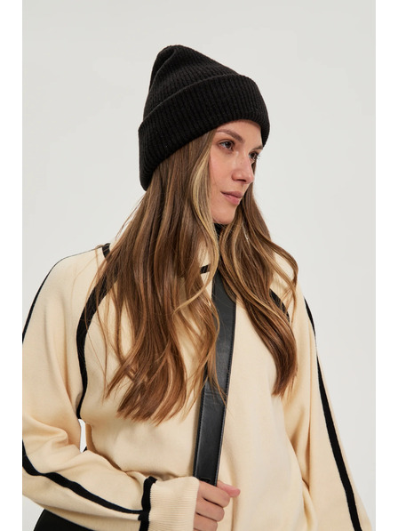Moodo Șapcă cu fir metalic neagră Moodo