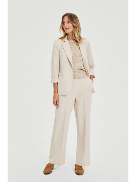 Moodo Sacou cu mâneci 3/4 bej Moodo