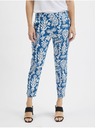 Orsay Pantaloni de damă cu model alb și albastru ORSAY